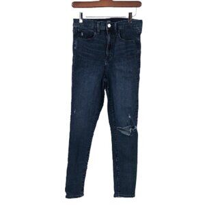 GAP Favorite Jegging Jeans 1969 High Rise Distressed Busted Knee 29 Stretch Jean